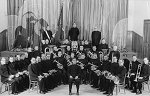 The Band prior to its tour of the Netherlands with Bandmaster John Gibson - 1959